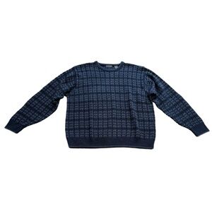 Jantzen Vintage Sweater Crewneck Knit Checkered Patterned   - Size Large